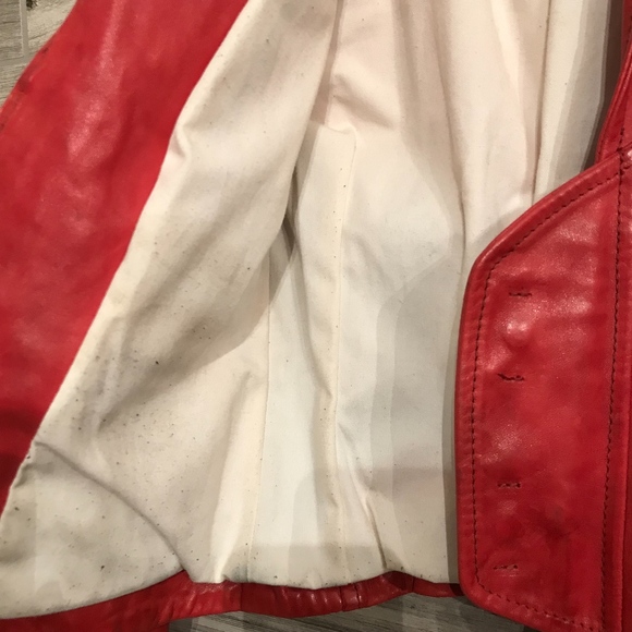DSquared2 Red Leather Biker Jacket Size 40 / XS - Picture 8 of 8